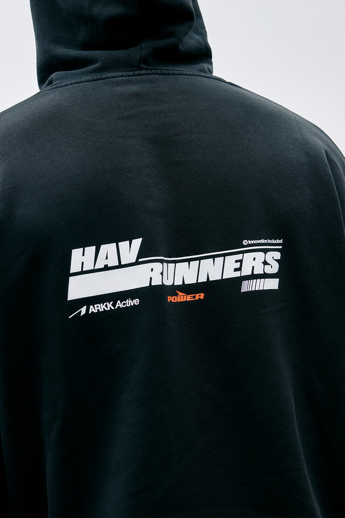ARKK Apparel HAV Runner Hoodie | Black Crewneck
